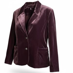 Velvet Button Hippie‎ Whimsical Purple Blazer Jacket Medium ( See Measurements)
